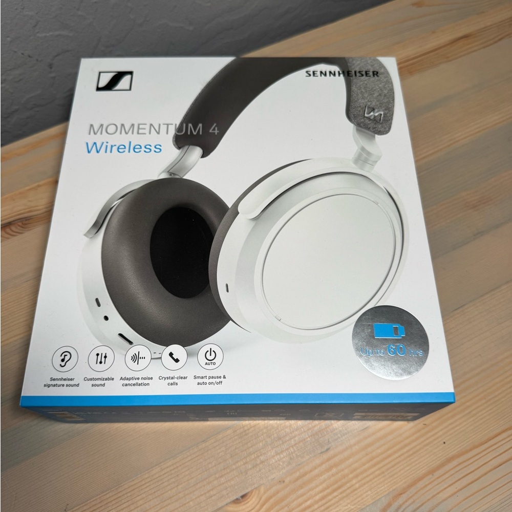 Sennheiser Momentum 4 Wireless Headphones - White and Gray